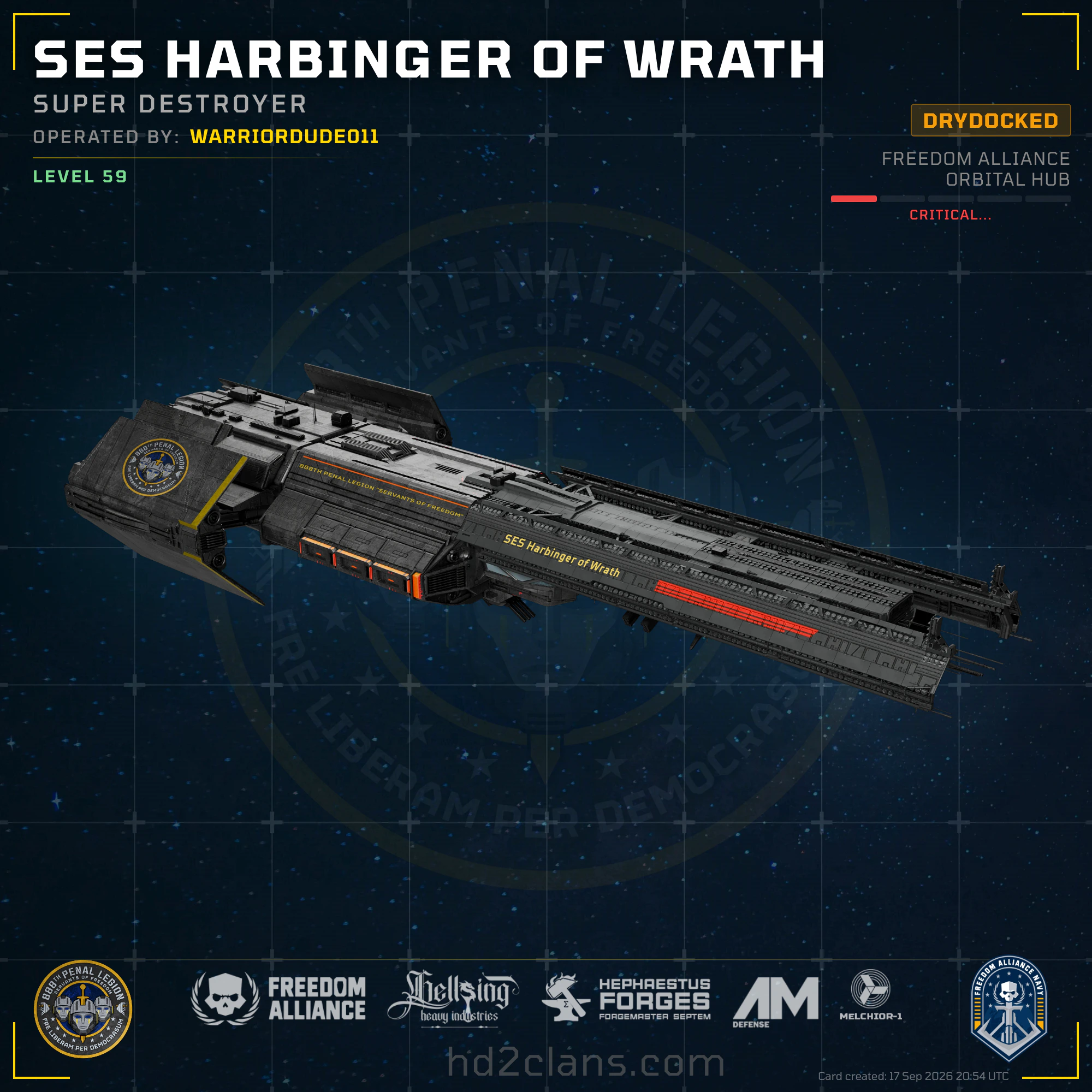 SES Harbinger of Wrath