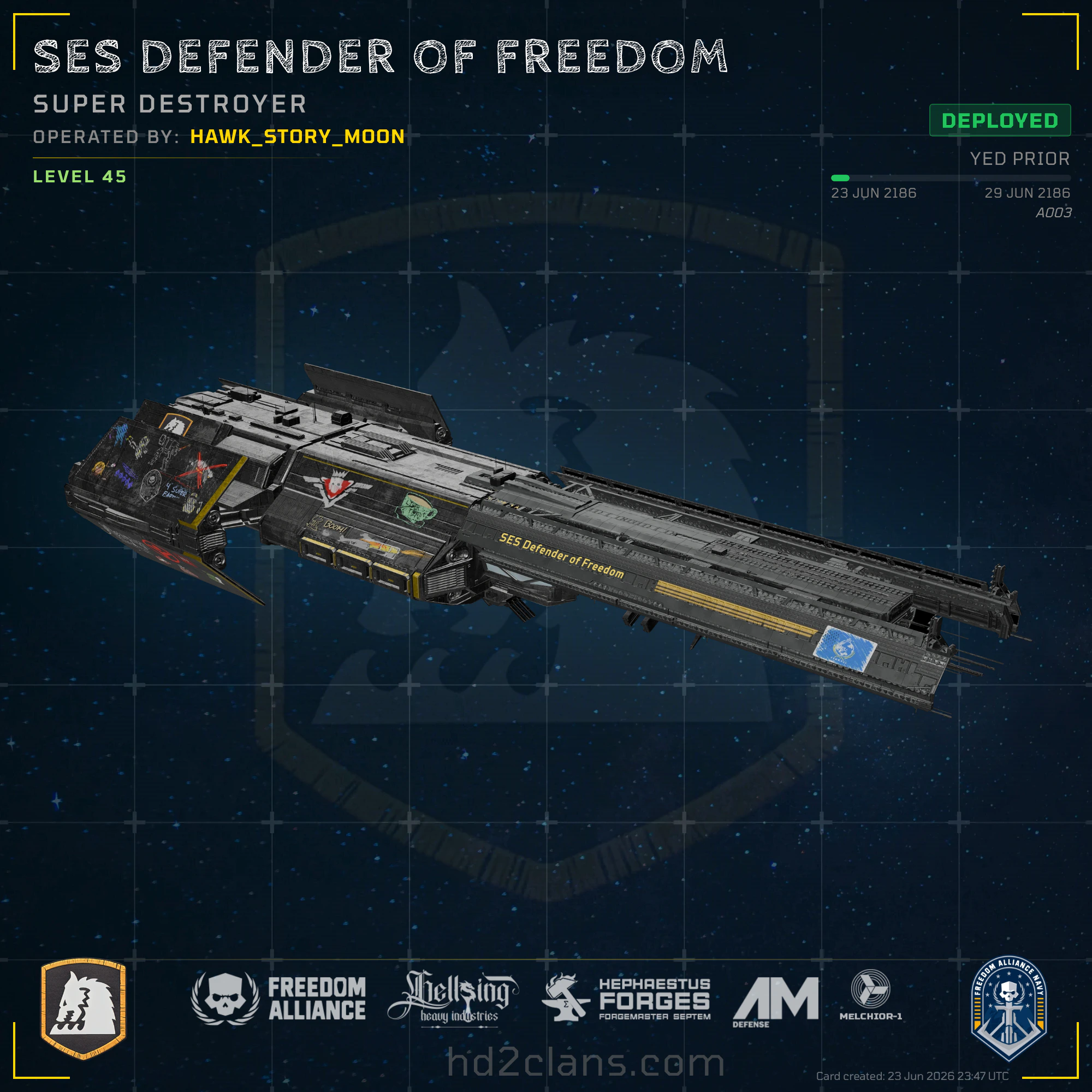 SES Defender of Freedom