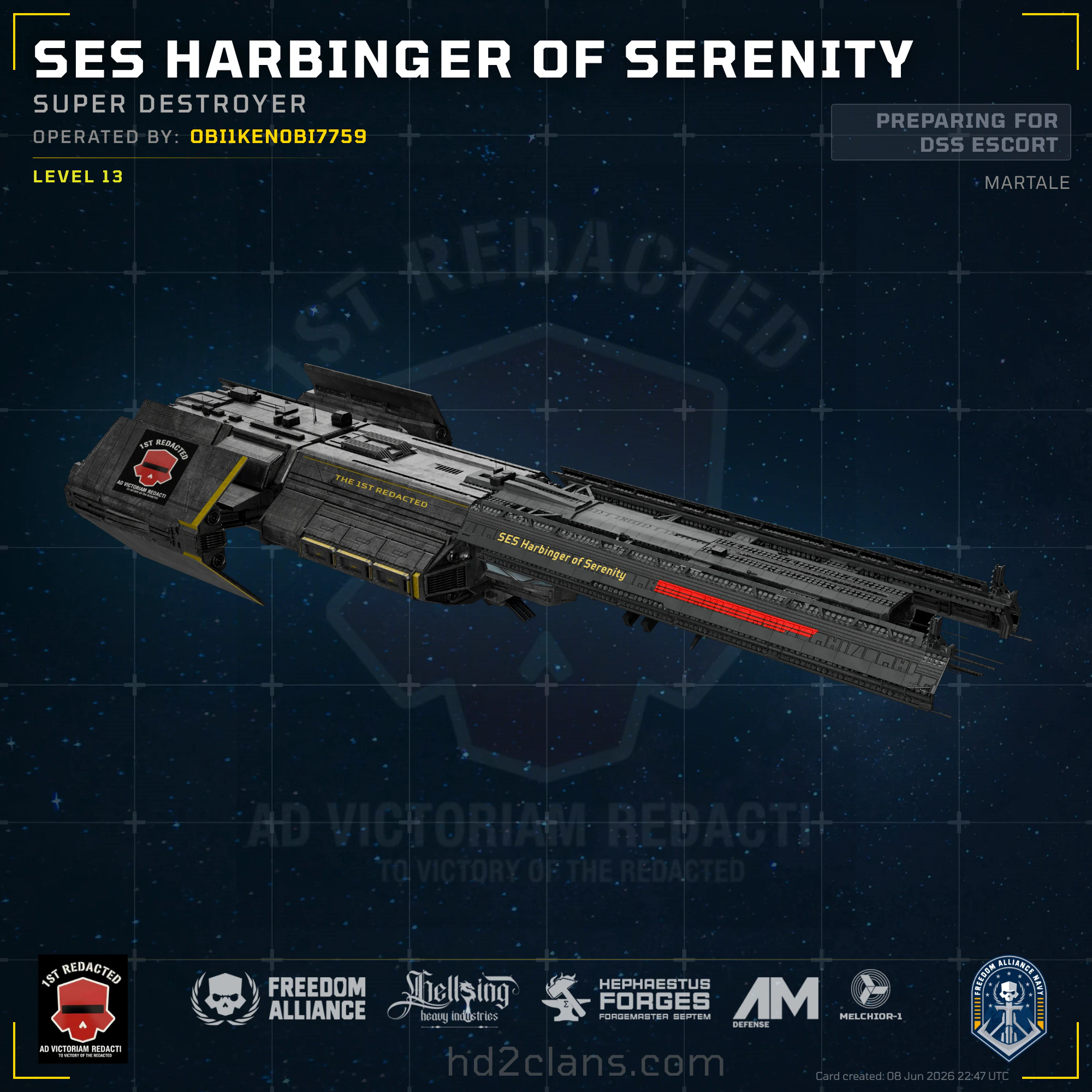 SES Harbinger of Serenity