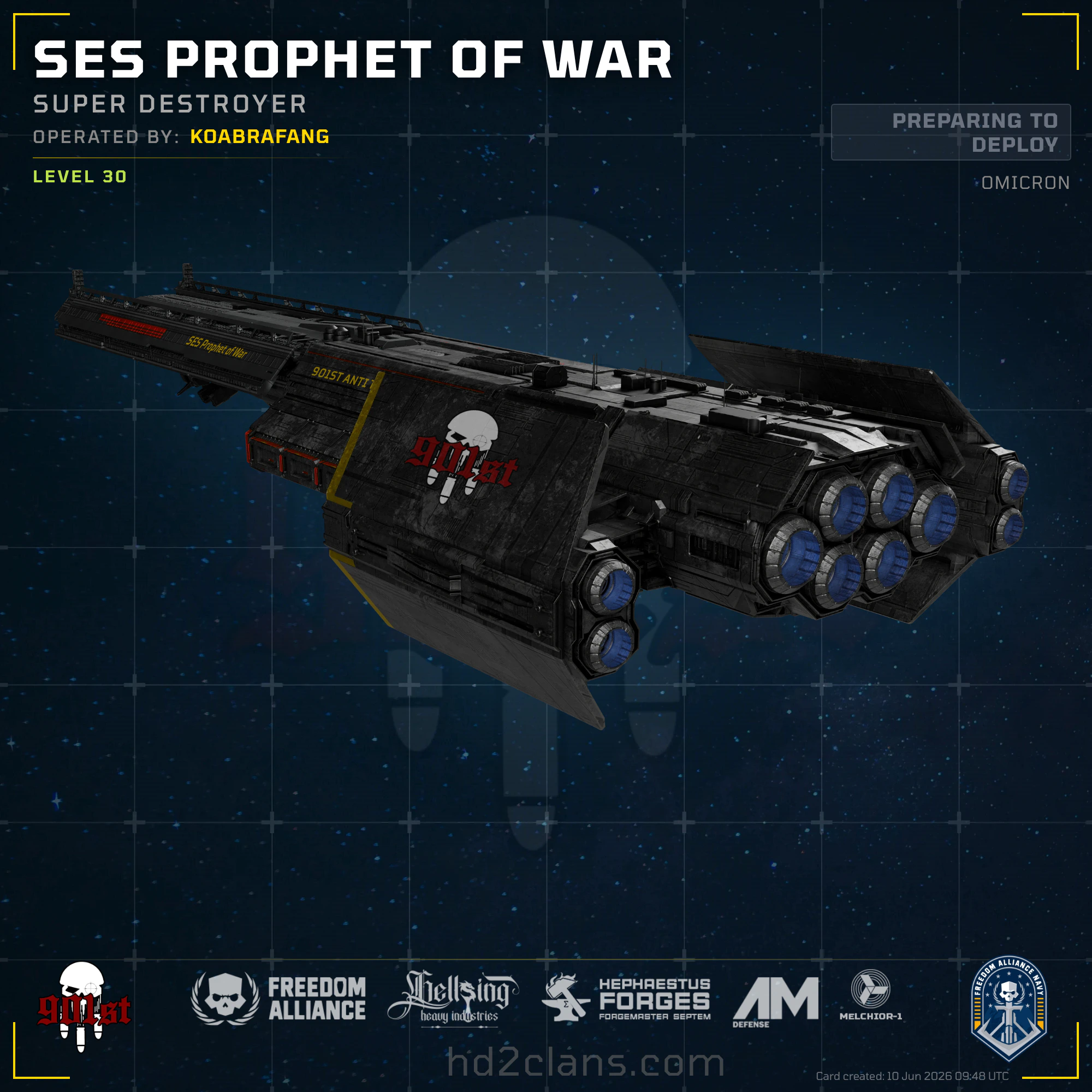 SES Prophet of War