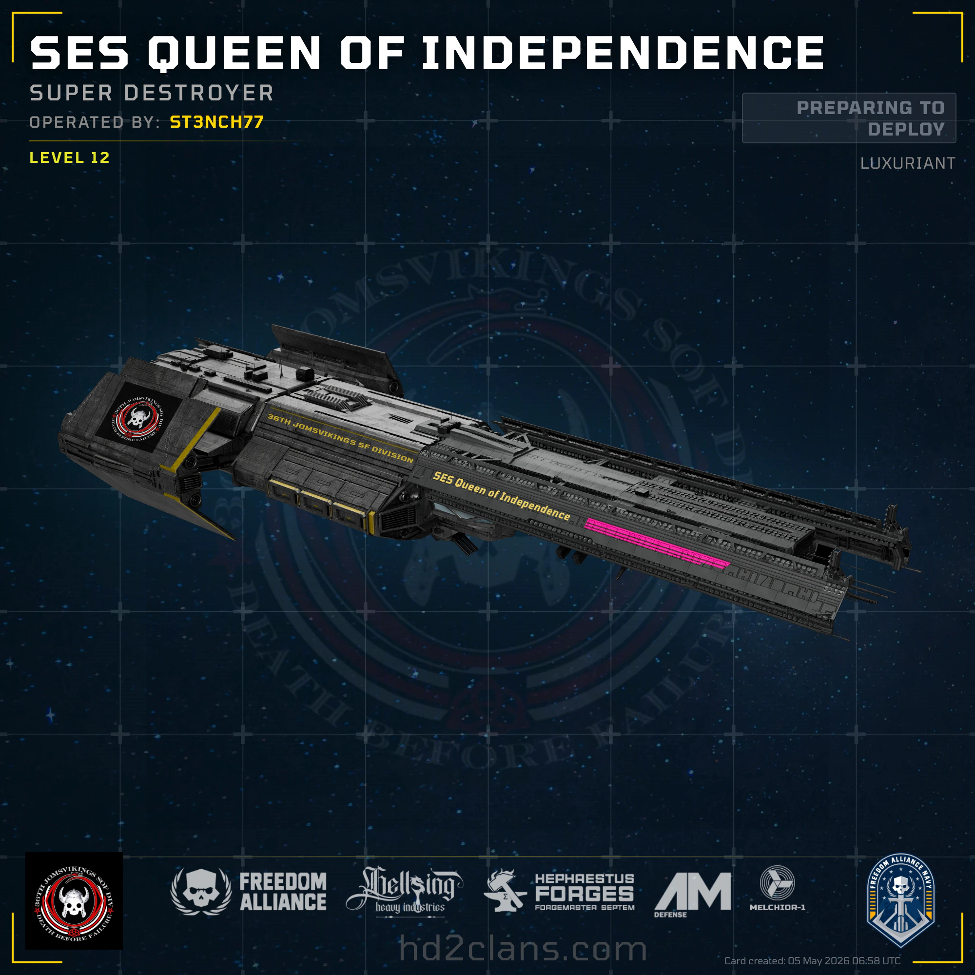 SES Queen of Independence