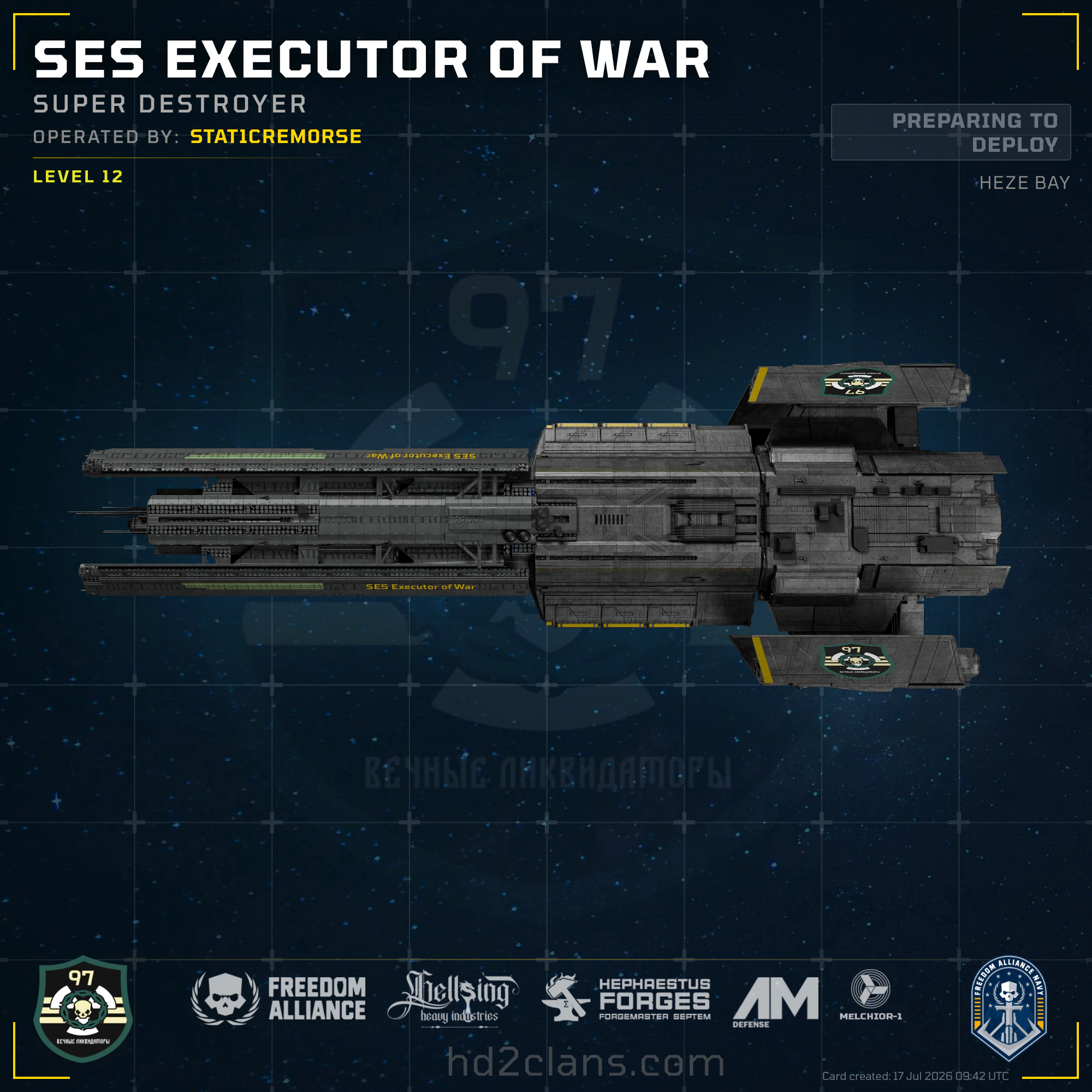 SES Executor of War