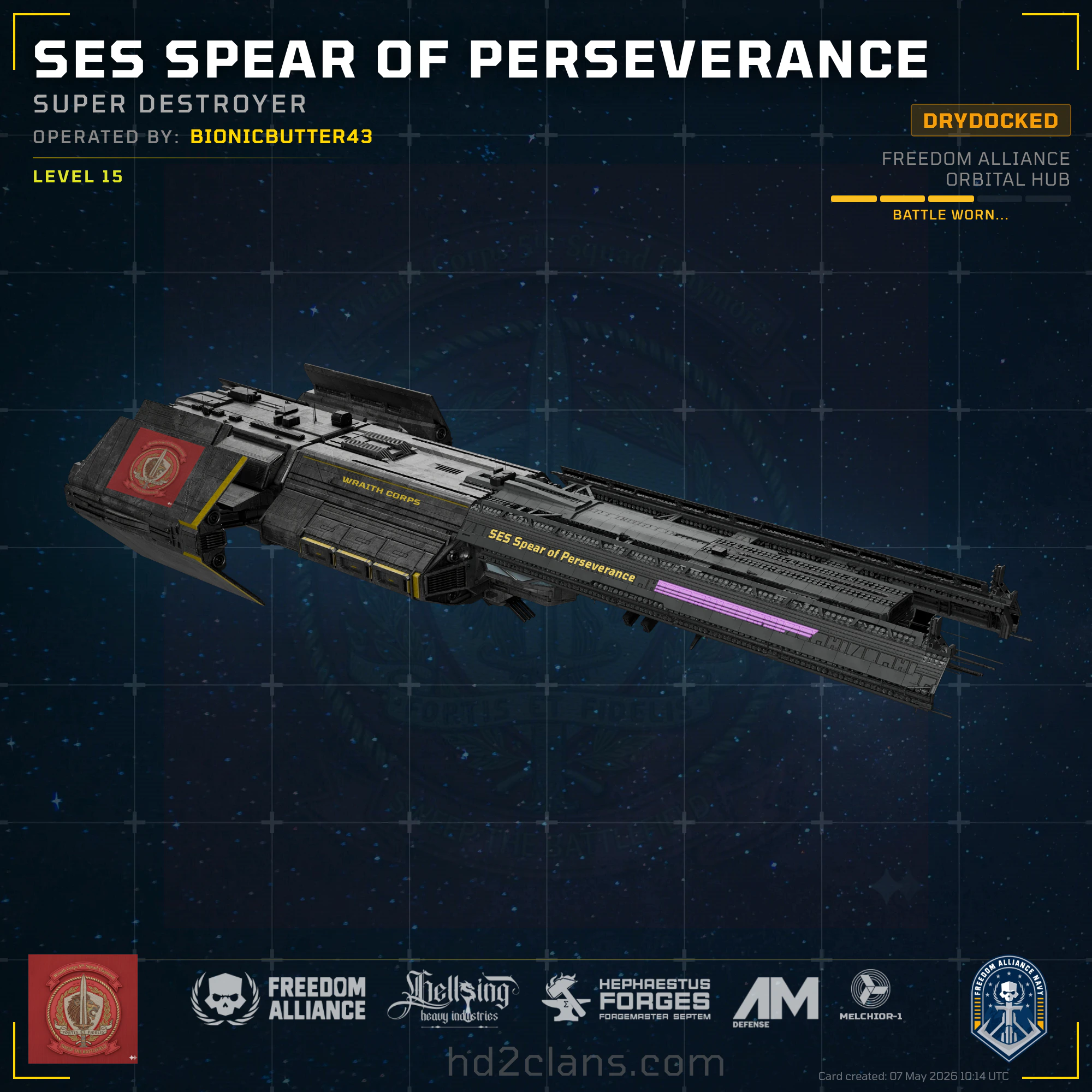 SES Spear of Perseverance