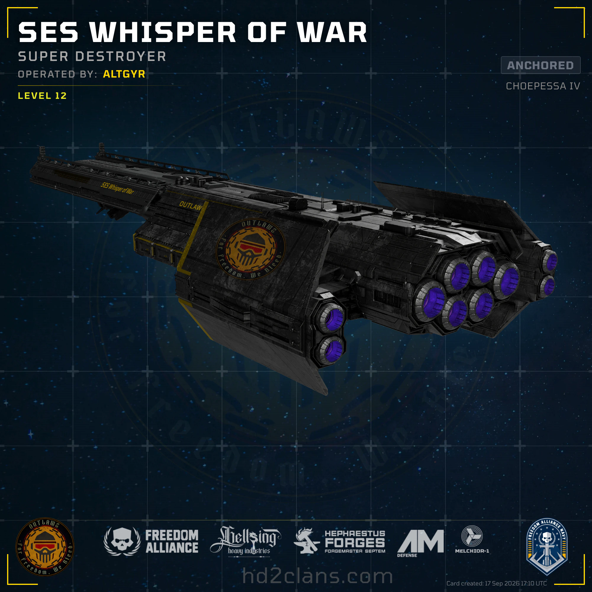 SES Whisper of War