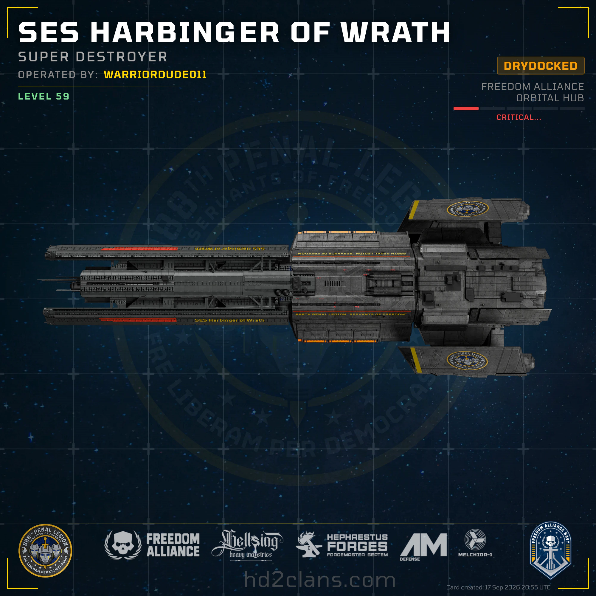 SES Harbinger of Wrath