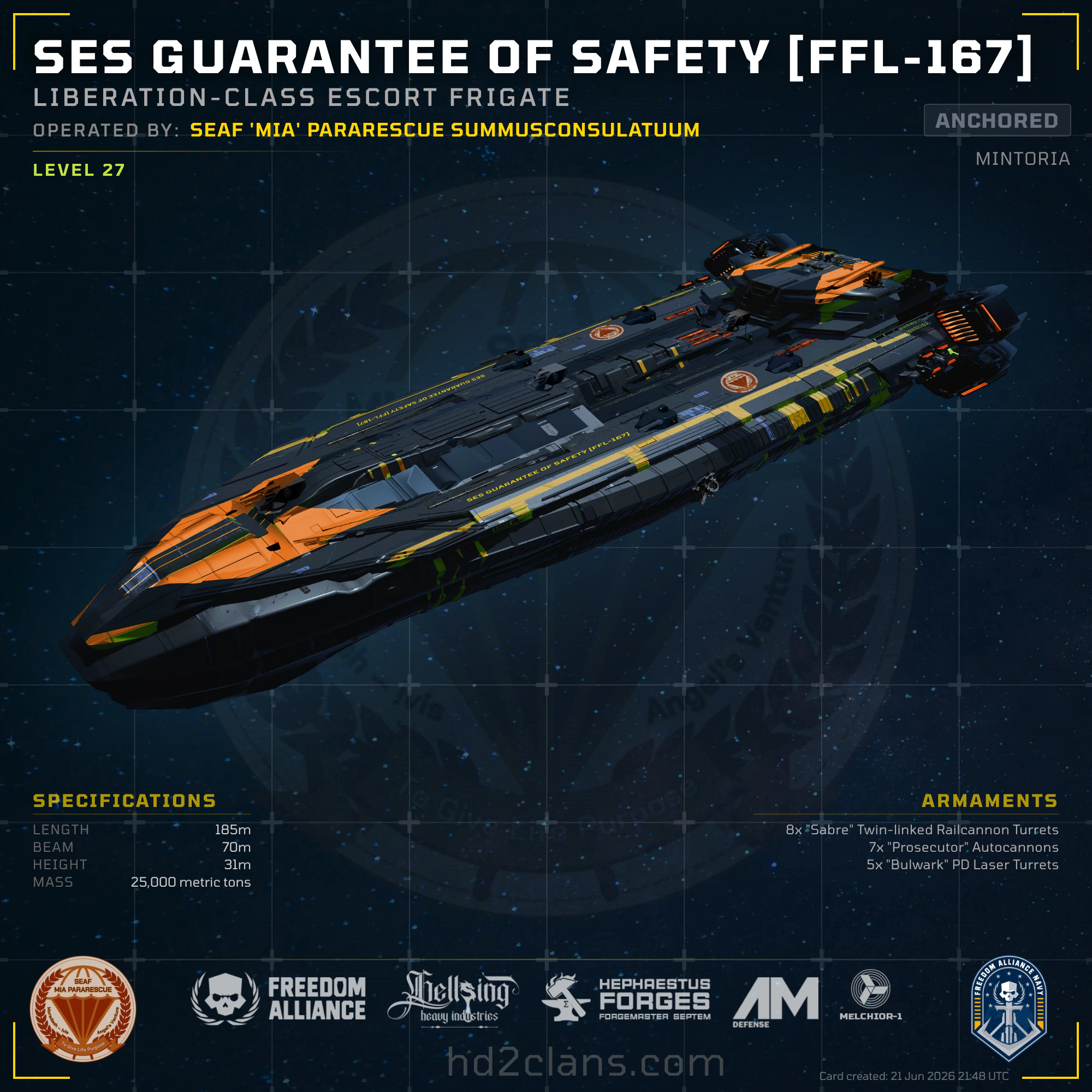 SES Guarantee of Safety [FFL-167]