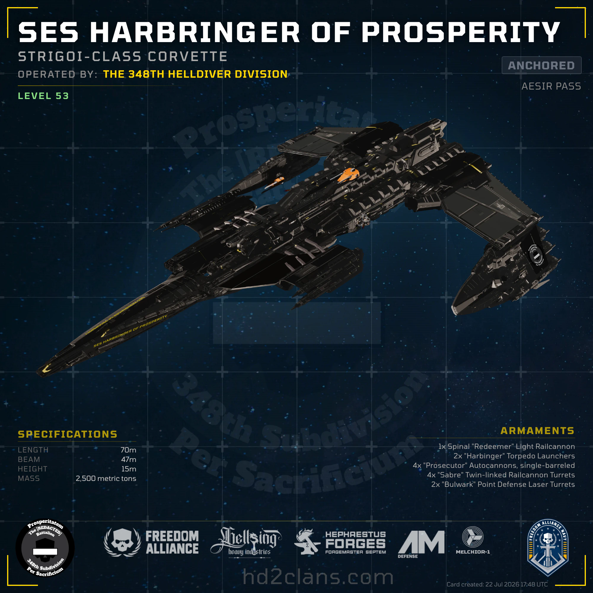 SES Harbringer of Prosperity
