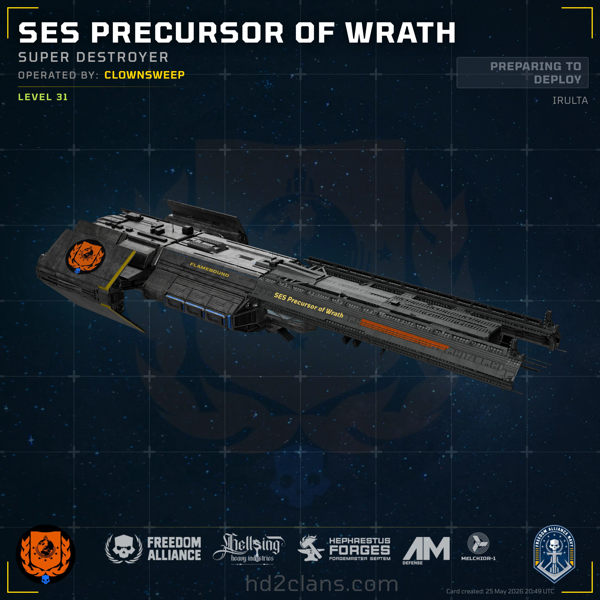 SES Precursor of Wrath