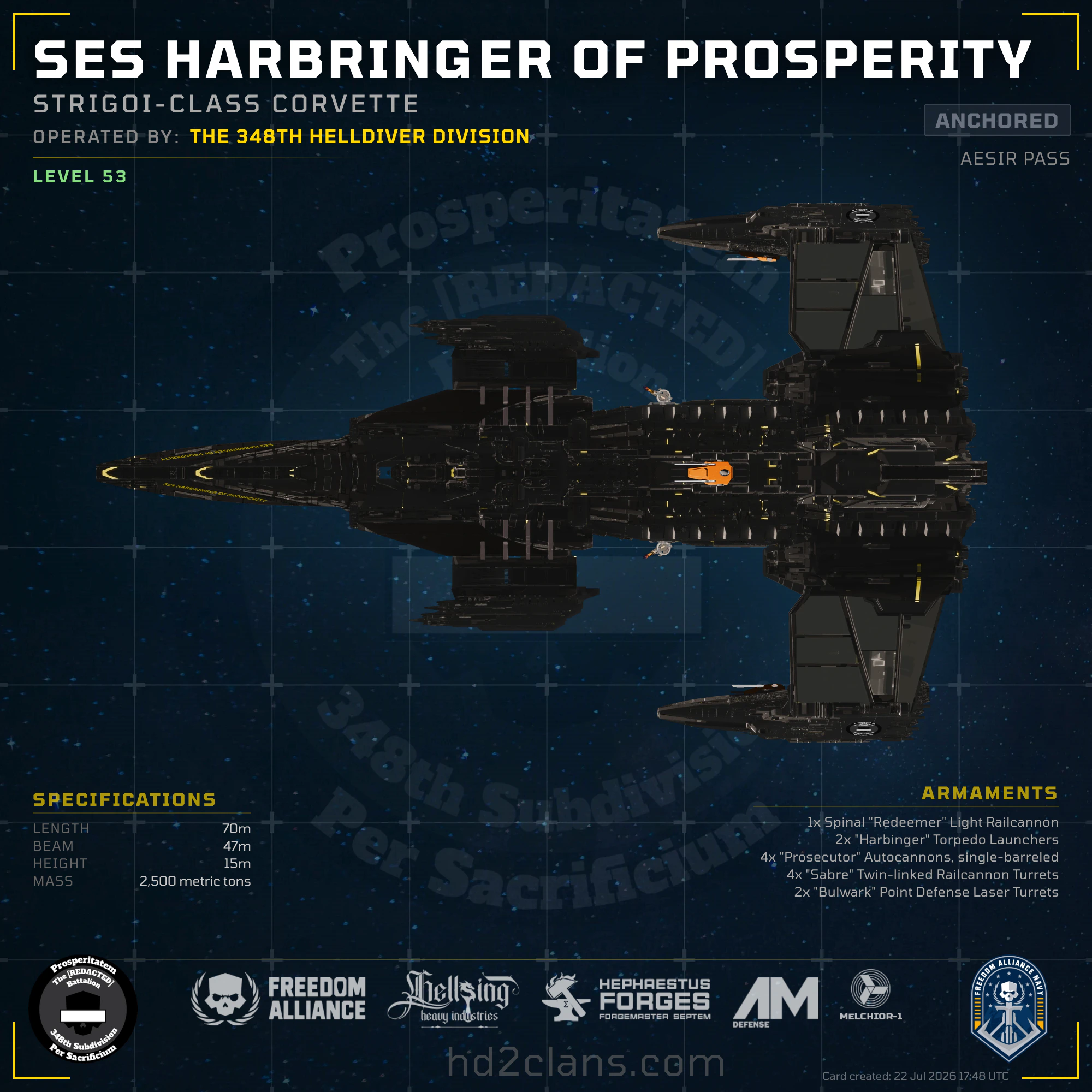 SES Harbringer of Prosperity