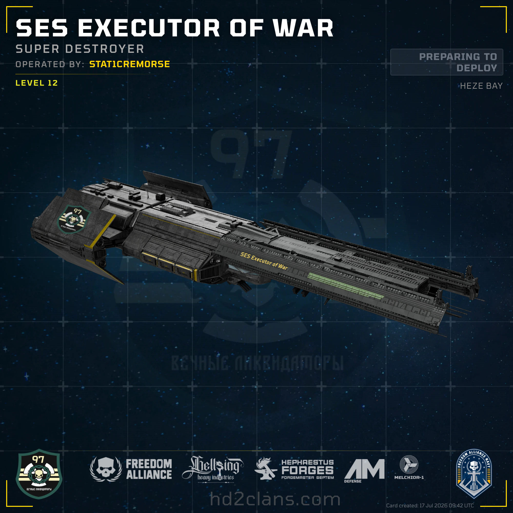 SES Executor of War