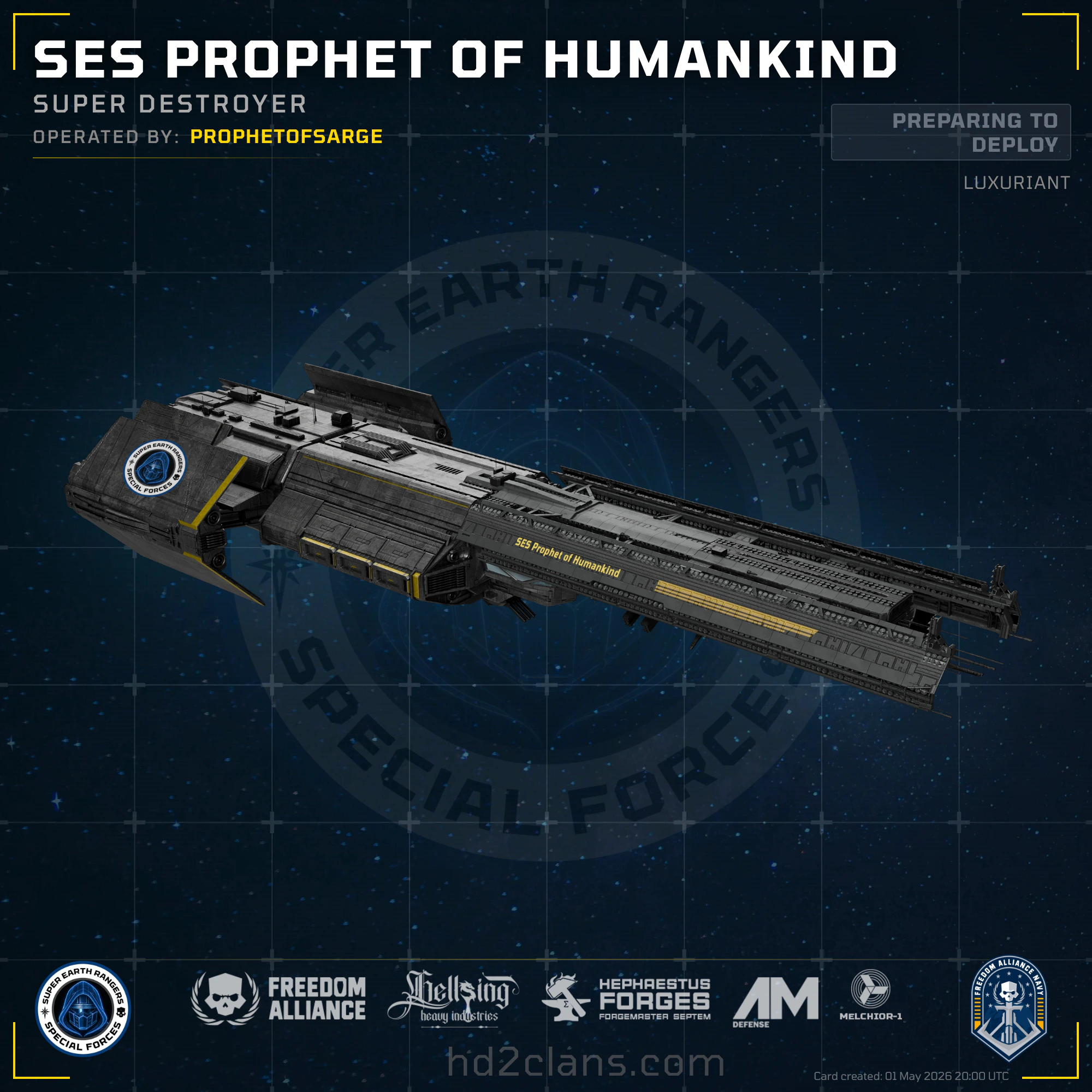 SES Prophet of Humankind