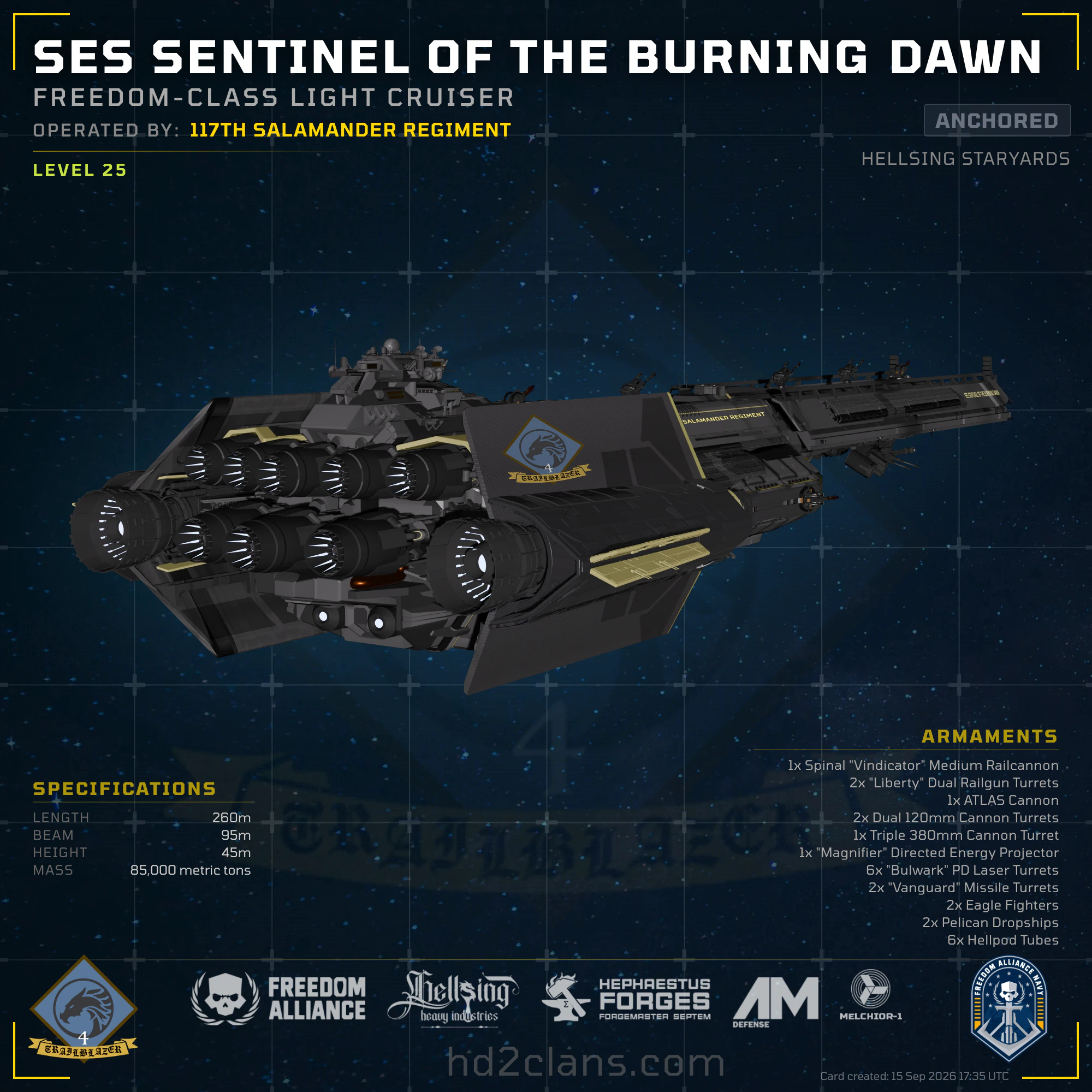SES Sentinel of the Burning Dawn