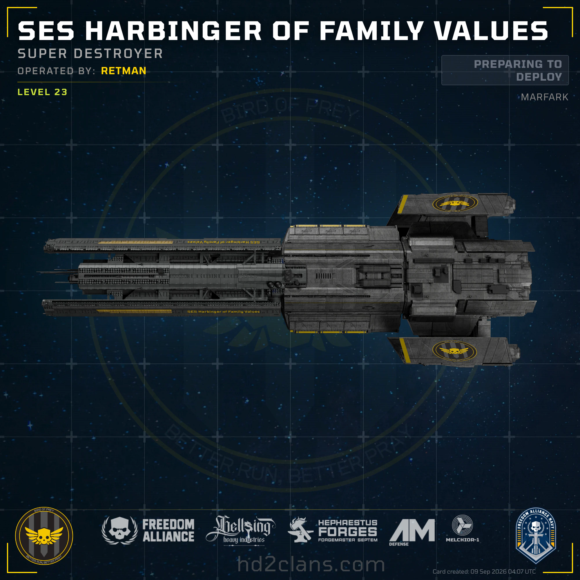 SES Harbinger of Family Values