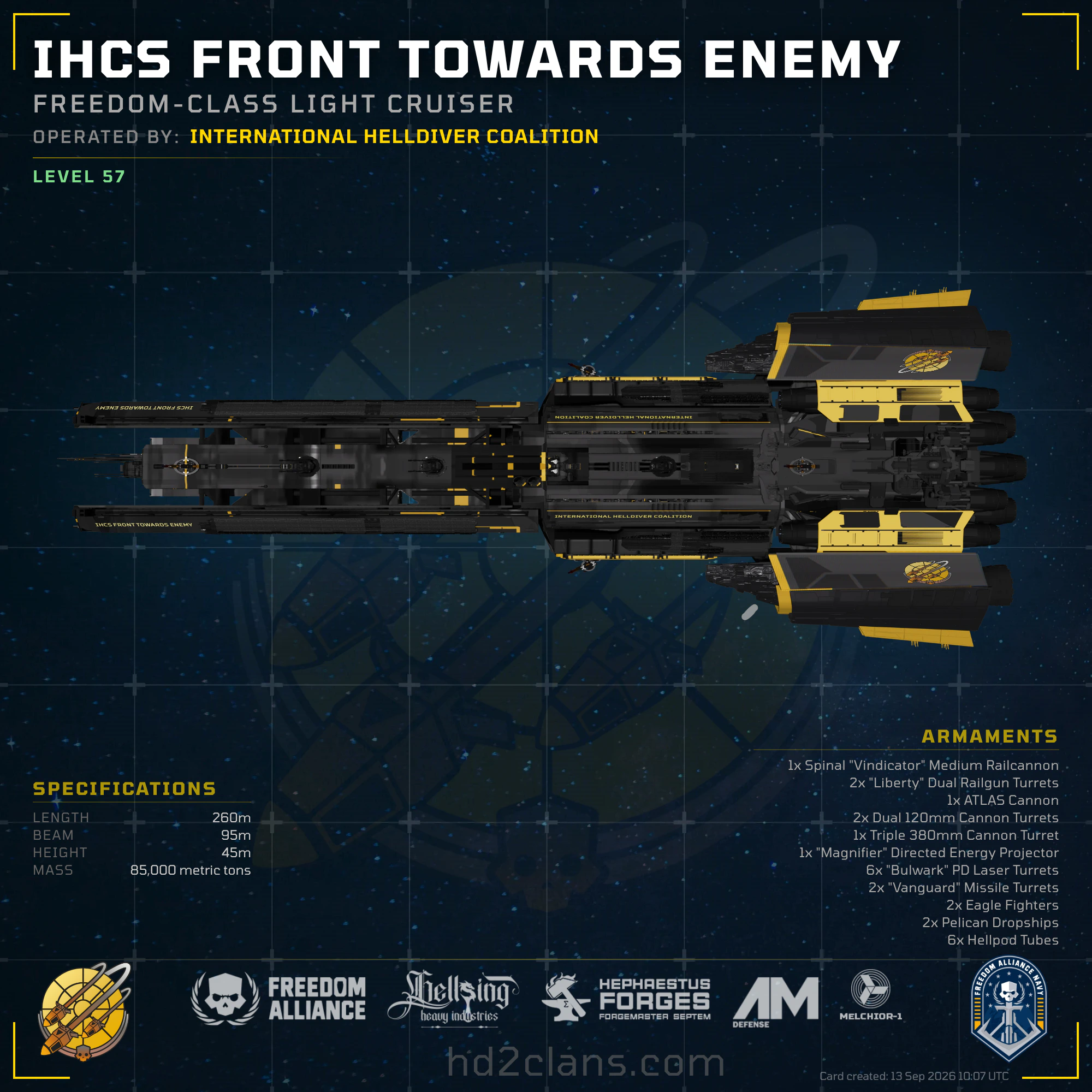IHCS Front Towards Enemy