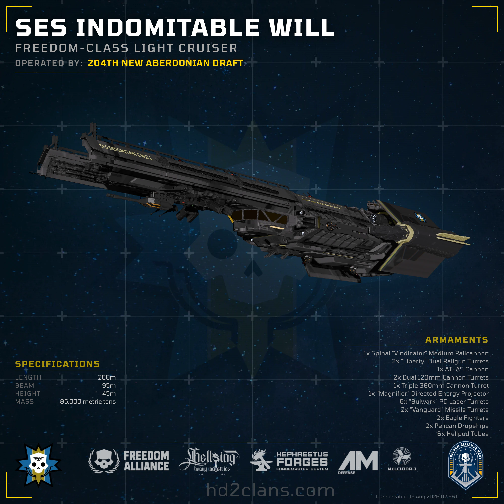 SES Indomitable Will