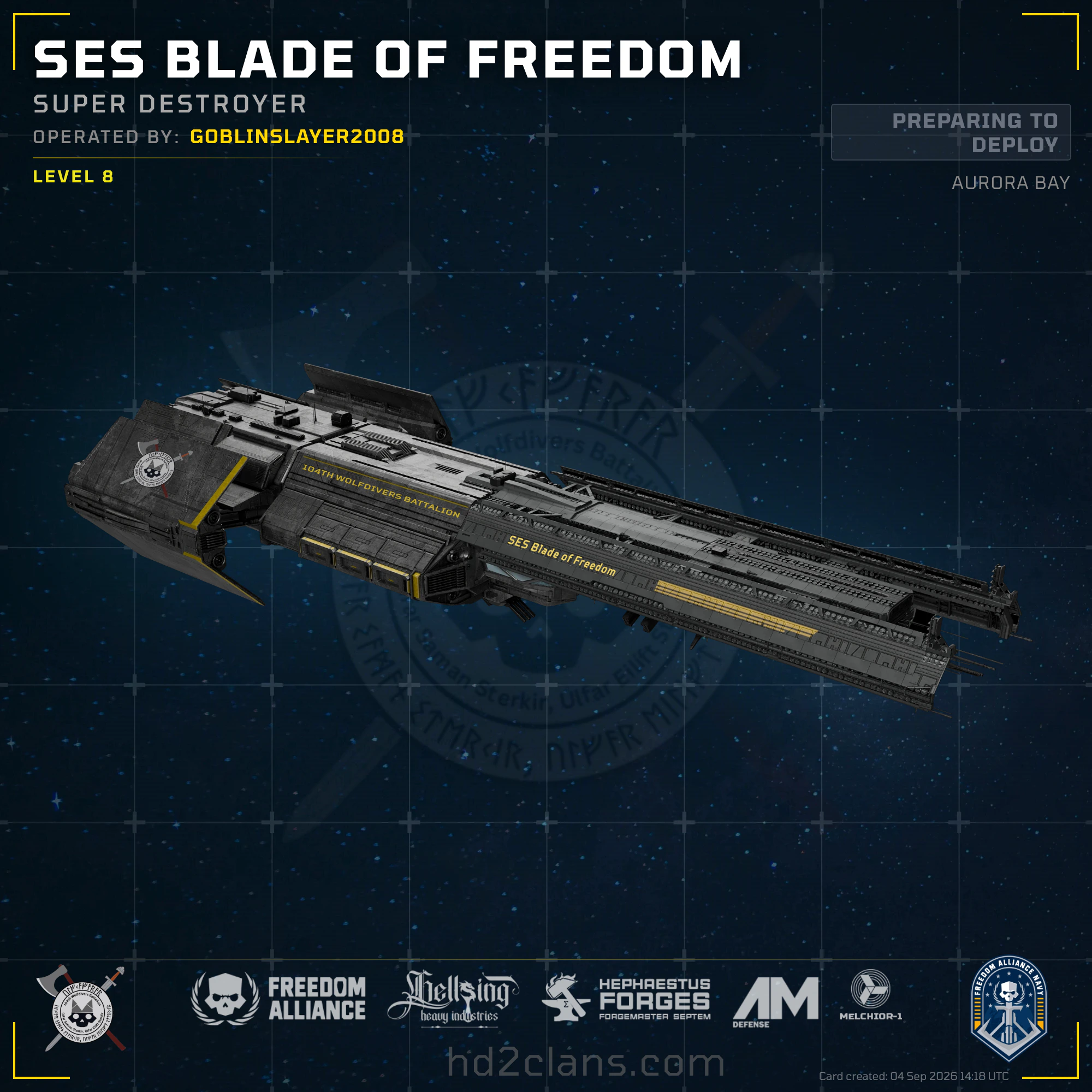 SES Blade of Freedom