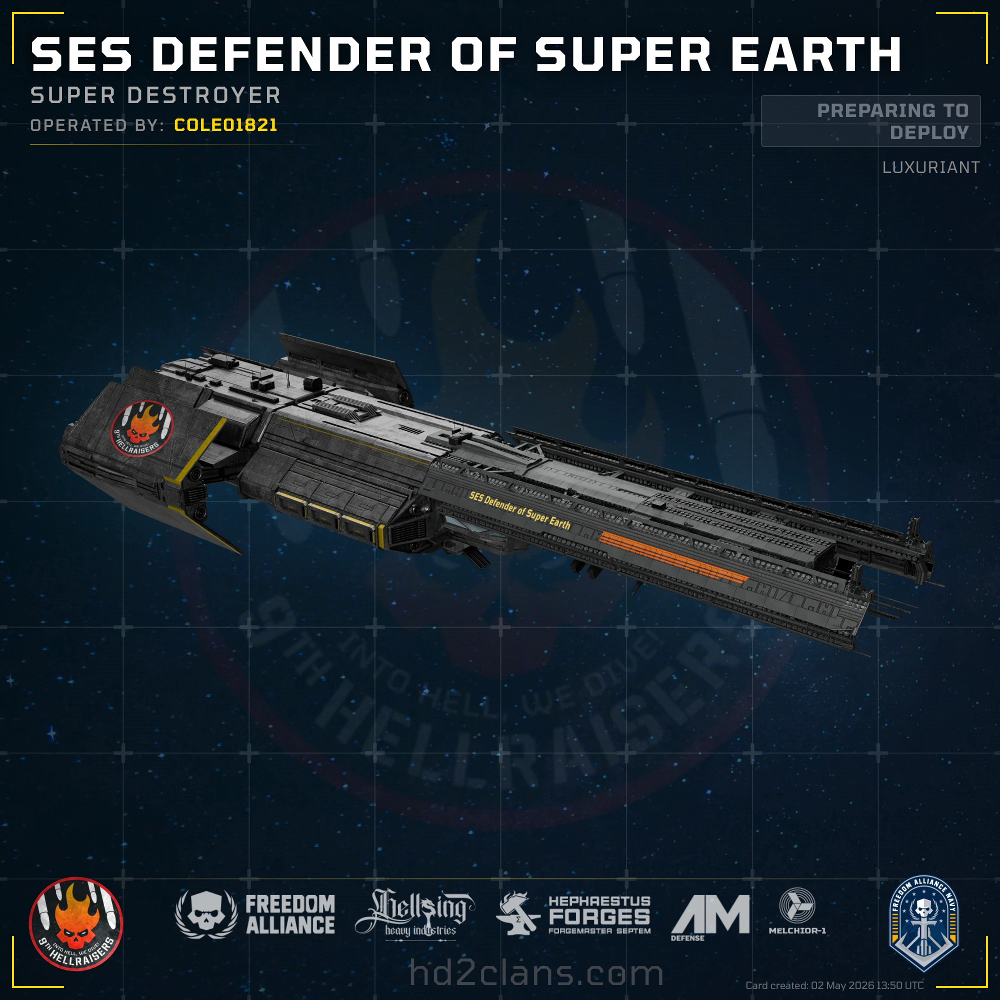 SES Defender of Super Earth