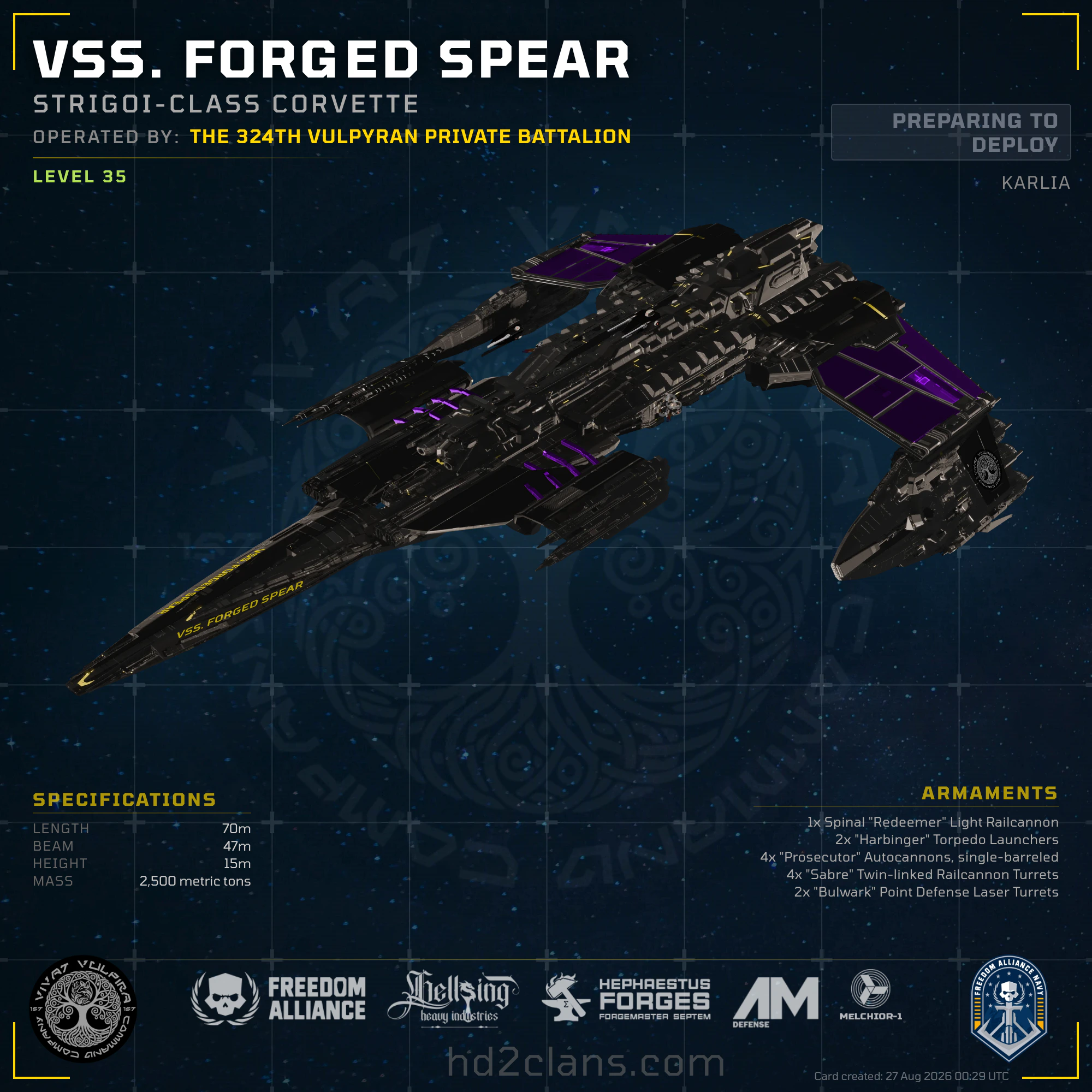 VSS. Forged Spear
