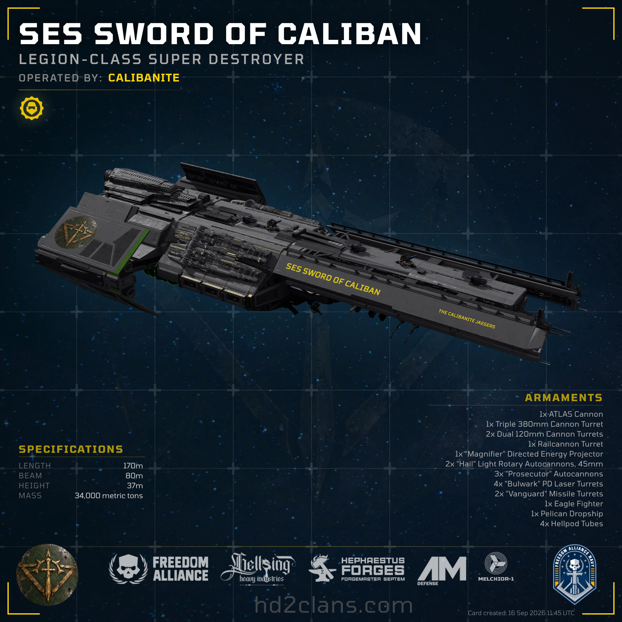 SES Sword of Caliban