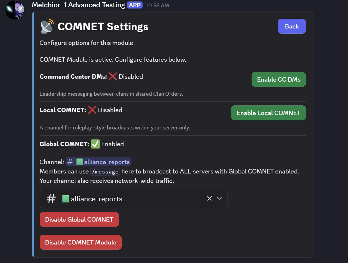 Comnet Program COMNET Module: Cross-server Communication has Arrived! - Freedom Alliance